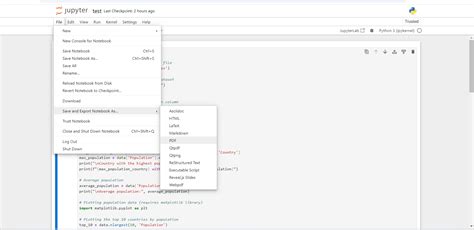 how to print jupyter notebook to pdf