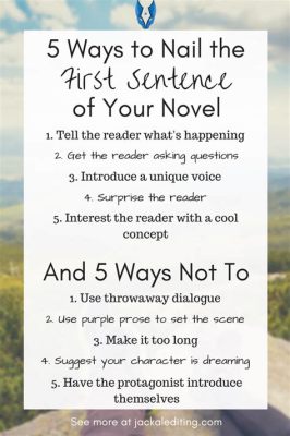 How to Start a Novel: The Magic of the First Sentence